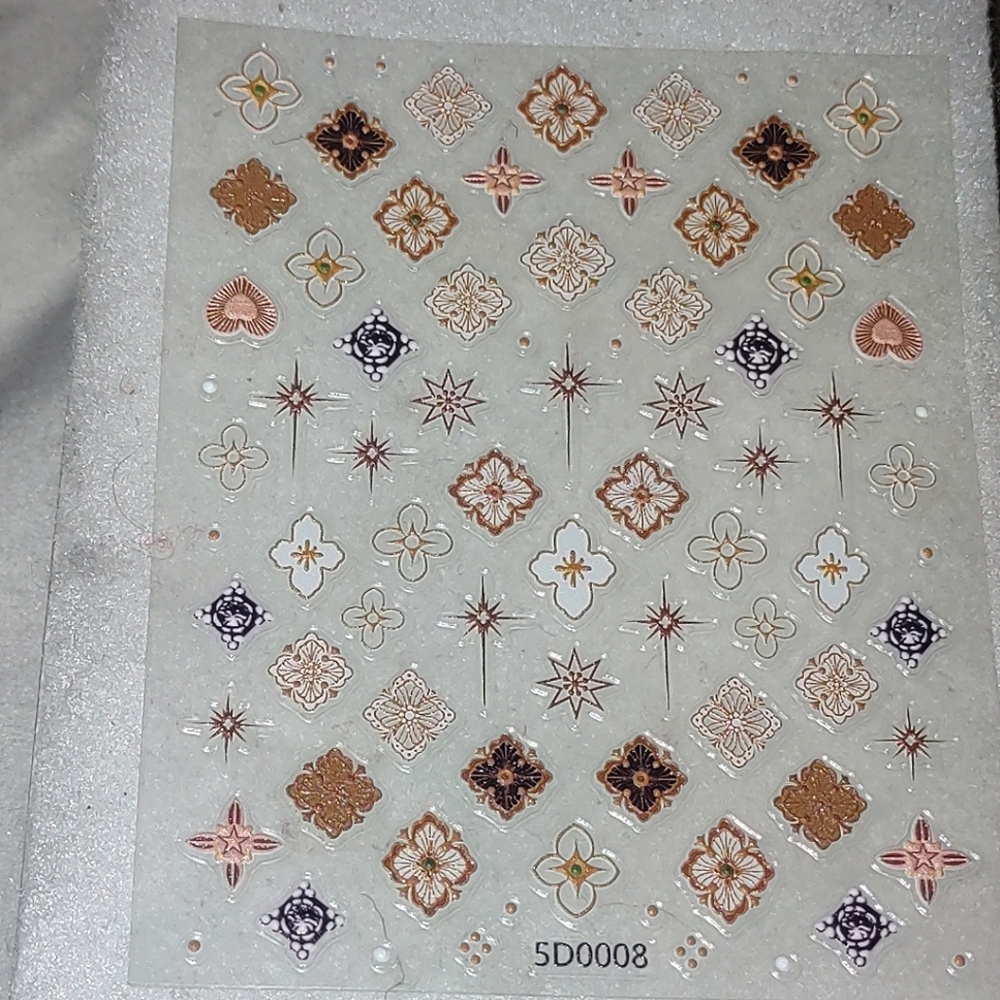 Nail Art Designs Pkg of Adhesive Stickers DIY